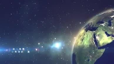 大气宇宙地球字幕模板视频的预览图